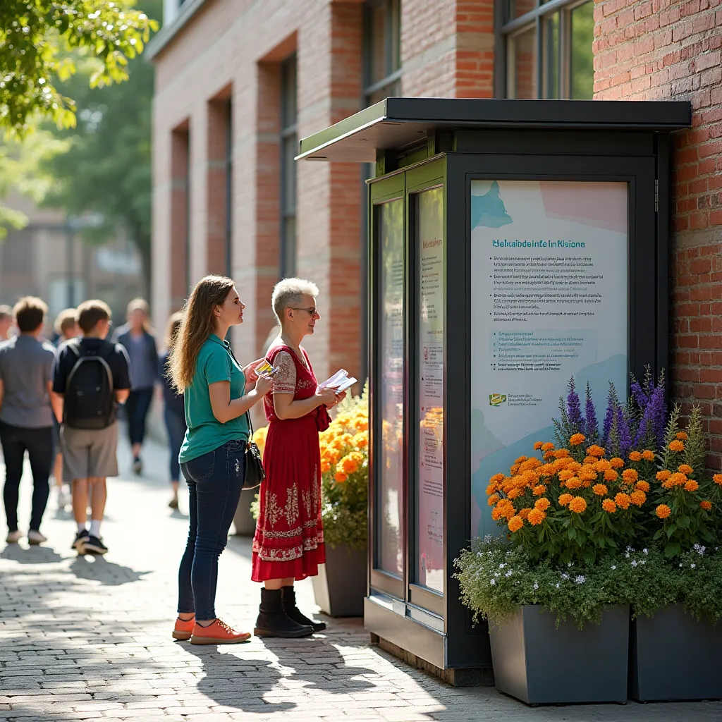 Kiosk informacyjny o świadczeniach społecznych w Polsce.